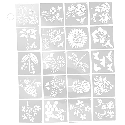 DOITOOL 20 Stück Malvorlage malen Vorlagen wiederverwendbar Zeichnung Schablonen für die Stoffmalerei Und Malschablone Wandmalerei Vorlage Blumenschablonenmalerei das Haustier Weiß DOITOOL 20 Stück Malvorlage malen Vorlagen wiederverwendbar Zeichnung Schablonen für die Stoffmalerei Und Malschablone Wandmalerei Vorlage Blumenschablonenmalerei das Haustier Weiß von DOITOOL