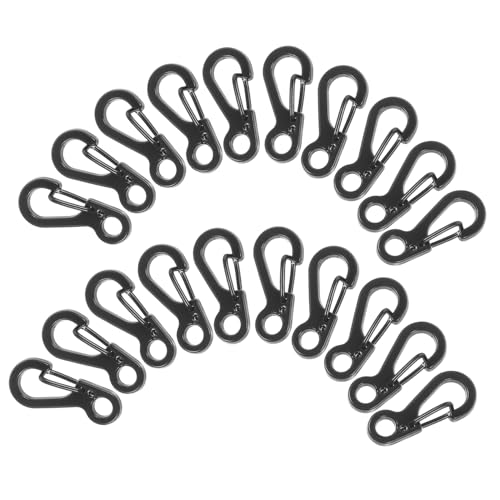 DOITOOL 20 Stück Mini Karabiner aus Zinklegierung Kleiner Schnellverschluss Clip Federbelasteter Karabinerhaken Vielseitig für Schmuck Schlüsselanhänger und Bastelbedarf Schwarz Lang DOITOOL 20 Stück Mini Karabiner aus Zinklegierung Kleiner Schnellverschluss Clip Federbelasteter Karabinerhaken Vielseitig für Schmuck Schlüsselanhänger und Bastelbedarf Schwarz Lang von DOITOOL