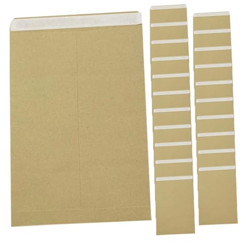 DOITOOL 20 Stück Multifunktionale Kraftpapier Datei Selbstklebend für Dokumentenaufbewahrung und Langlebig für Geschäftliche und Private Nutzung von DOITOOL