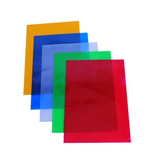 DOITOOL 20 Stück Ordner Einlegemappe Dokumentenmappe Fürs Büro Farbiger Massenpapier Dateiumschlagordner L Förmiger Transparenter Ordner Schulordner Ordner Für Wichtige Dokumente von DOITOOL