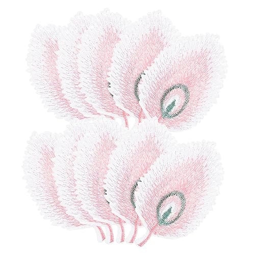 DOITOOL 20 Stück Pfauen -Feder -Schmuckzubehör kleine Fellflecken Hutflicken selber machen Cartoon-Patches abriebfeste Fellflecken dekorative Nähflicken Mantelflicken selber machen Stoff von DOITOOL