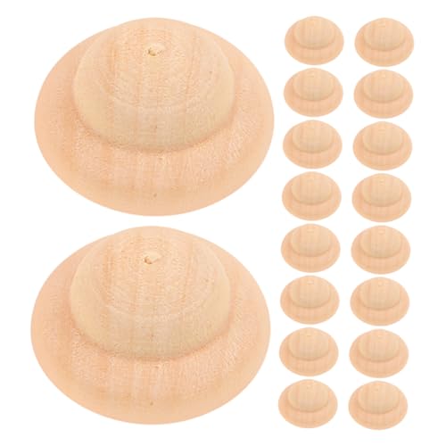 DOITOOL 20 Stück Puppenhut DIY Graffiti Material DIY Graffiti Puppen Kappe Peg Puppen Unvollendeter Hut Malerei Peg Puppen Kappe DIY Puppenhut Holz Peg Puppenhut Peg von DOITOOL