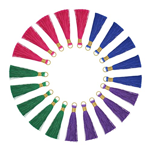 DOITOOL 20 Stück Quaste Zum Aufhängen Fransenquaste Anhänger Taschenanhänger Quasten Zubehör Schlüssel Für Floss Ornament Stilvoller Gepäckanhänger Praktischer Zufällige Farbe von DOITOOL