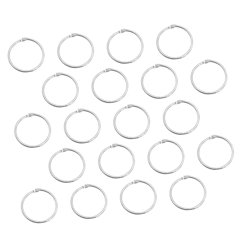 DOITOOL 20 Stück Ringring -Eisenschnalle metallisch Schlüsselbund Bindungsringe Fotoalben Ringe Ringbücher lose Schlüsselanhänger Schlüsselanhänger Tischkalenderringe Notebook-Ringe Silber von DOITOOL