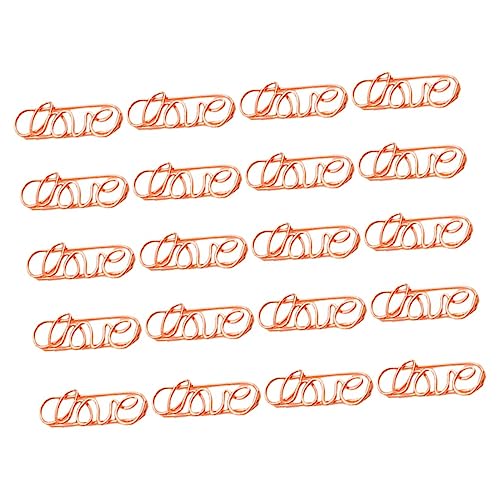 DOITOOL 20 Stück Roségoldene Papierclips Lesezeichen Büroklammern Notizhalter für Memo und Karten Kreative Büroklammern für Vielseitige Anwendungen von DOITOOL