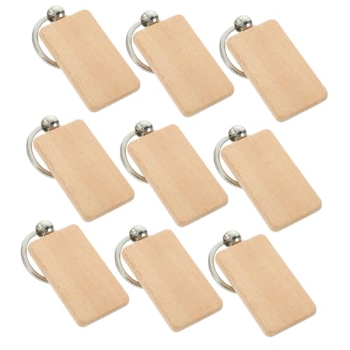 DOITOOL 20 Stück Schlüsselanhänger aus Holz schlüsselanhänger personalisiert personalisierten schlüsselanhänger Herstellung Schlüsselanhänger Schlüsselanhänger mit Anhänger Buche von DOITOOL