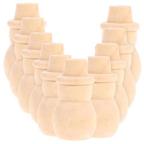 DOITOOL 20 Stück Schneemann puppen ornamente Dekorate Basteln Drinnen Schneemann-puppe Weihnachtspuppen Peg Puppe Dekoration Groß Unbemalt Bambus von DOITOOL
