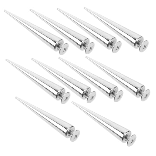 DOITOOL 20 Stück Schraubverschluss Kegel Spikes für DIY Punk Handwerk Langlebige Nieten für Kleidung Taschen und Zubehör Glatte Oberfläche Leicht Stark für Einzigartige Dekoration von DOITOOL