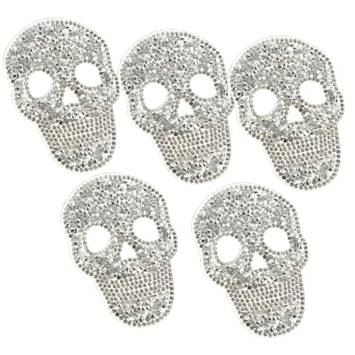 DOITOOL 20 Stück Silberne Strass Schädel Bügelpatches zum Aufbügeln und Nähen Multifunktionale Reparatur und Dekorationsflicken für Jacken Taschen Hüte und Schuhe DOITOOL 20 Stück Silberne Strass Schädel Bügelpatches zum Aufbügeln und Nähen Multifunktionale Reparatur und Dekorationsflicken für Jacken Taschen Hüte und Schuhe von DOITOOL