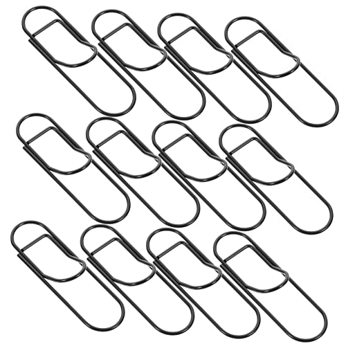 DOITOOL 20 Stück Stifthalter Für Büroklammern Farbig Papierclips Klein Bleistift Mini Hallo Büroklammern Mittlerer Größe Ideale Büroklammern Clips Briefpapier Push-pin-clips Black Metall von DOITOOL
