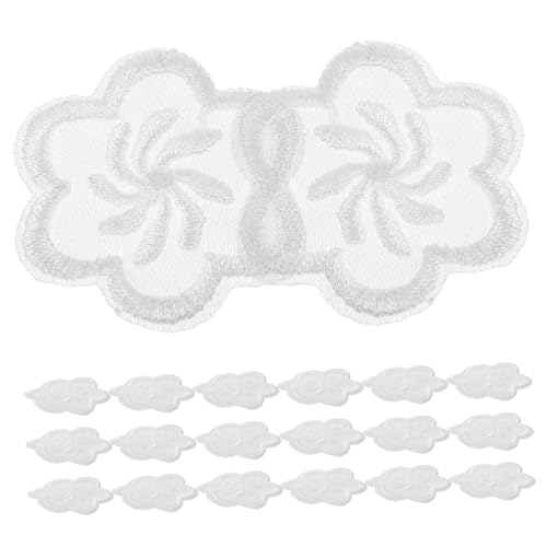 DOITOOL 20 Stück Stoffpatch Dekorativ Applikationsaufnäher Flecken Applikationen Floral Gestickter Aufnäher Bestickt Patches Nähen Stickerei Applikation Flicken Für Jacken Organza Weiß DOITOOL 20 Stück Stoffpatch Dekorativ Applikationsaufnäher Flecken Applikationen Floral Gestickter Aufnäher Bestickt Patches Nähen Stickerei Applikation Flicken Für Jacken Organza Weiß von DOITOOL