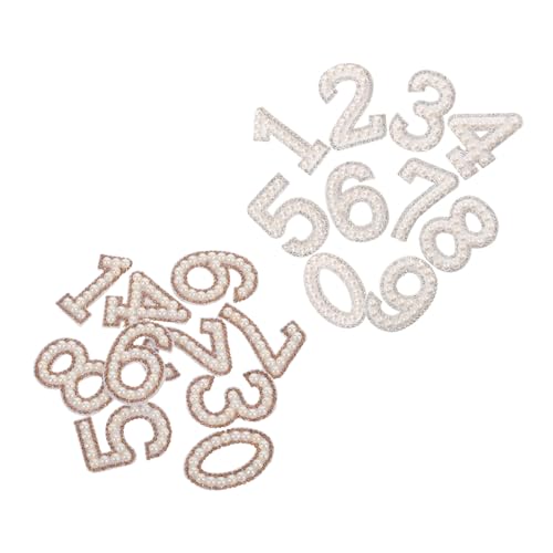 DOITOOL 20 Stück Teiliges Bling Perlen Zahlen Bügelbilder Strass Patches mit Glitzer DIY Stoff Applikationen für Kleidung Vielseitig Bügelbar Einfache Anwendung DOITOOL 20 Stück Teiliges Bling Perlen Zahlen Bügelbilder Strass Patches mit Glitzer DIY Stoff Applikationen für Kleidung Vielseitig Bügelbar Einfache Anwendung von DOITOOL