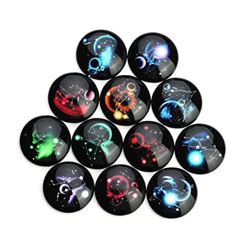 DOITOOL 20 Stück Teiliges Cabochons mit Sternenmuster Gemischte Farben für Diy Schmuckherstellung und Handwerk Dekorative Schnappverschlüsse für Kreative Projekte von DOITOOL