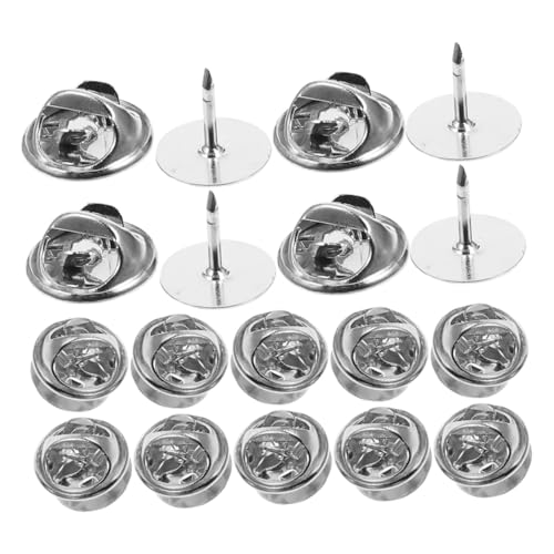 DOITOOL 20 Stück Teiliges Edelstahl Anstecknadelverschlüsse mit Schmetterlingsclip Langlebig und Rostfrei für Broschen Anstecker DIY Schmuckherstellung Einfache Montage ohne Werkzeug von DOITOOL