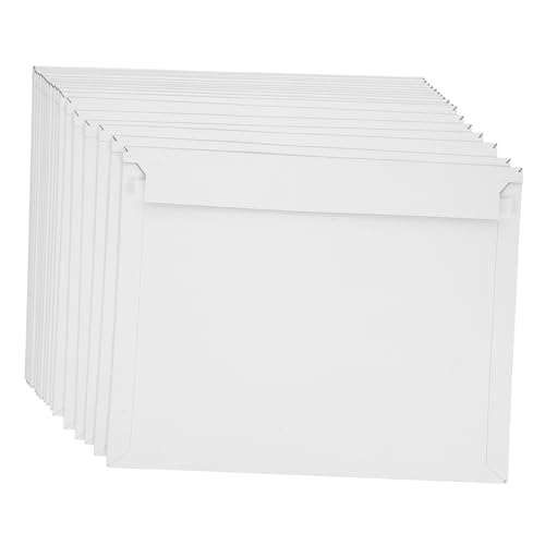 DOITOOL 20 Stück Teiliges Flacher Fester Versandtaschen mit Selbstklebendem Verschluss Wasserfest Geräumig für Dokumente Fotos Kunstwerke Akten Vielseitig Einsetzbar für Sicheren Versand von DOITOOL