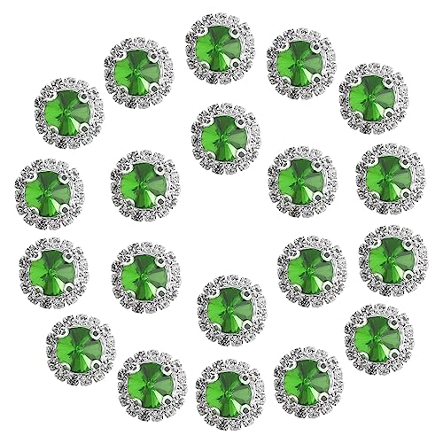 DOITOOL 20 Stück Teiliges Flaches Rund-strasssteine Grün für DIY Basteln Schmuckherstellung Tischstreudeko Vase Füller Hochzeit Brautparty Dekoration DOITOOL 20 Stück Teiliges Flaches Rund-strasssteine Grün für DIY Basteln Schmuckherstellung Tischstreudeko Vase Füller Hochzeit Brautparty Dekoration von DOITOOL