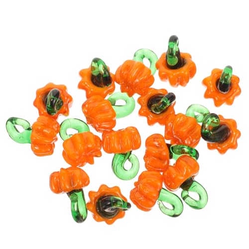 DOITOOL 20 Stück Teiliges Glasperlen Kürbisanhänger für Schmuckherstellung DIY Bastelperlen für Armbänder Halsketten Ohrringe Kreative Bastelperlen für Erwachsene von DOITOOL