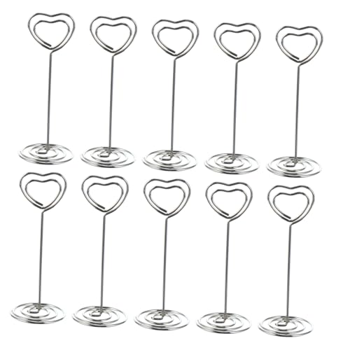 DOITOOL 20 Stück Teiliges Herzförmiges Metall Memo Kartenhalter Stabiler Tischkartenhalter für Hochzeit Party Bürodekoration Notizen Platzkarten Gästegeschenke Metallclips für von DOITOOL