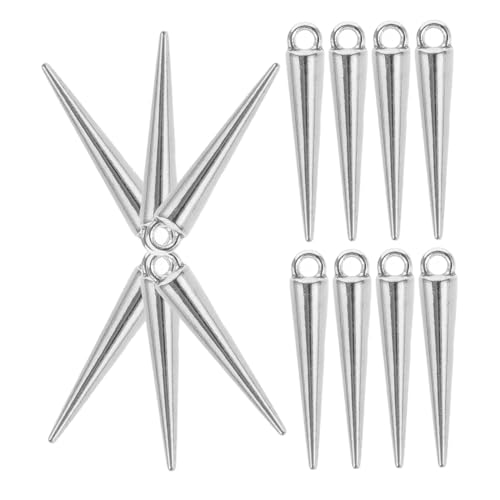 DOITOOL 20 Stück Teiliges Kegelanhänger aus Legiertem Leicht und Langlebig mit Aufhängeloch für DIY Halsketten Armbänder Schlüsselanhänger und Taschen Geeignet für Bastelprojekte und DOITOOL 20 Stück Teiliges Kegelanhänger aus Legiertem Leicht und Langlebig mit Aufhängeloch für DIY Halsketten Armbänder Schlüsselanhänger und Taschen Geeignet für Bastelprojekte und von DOITOOL