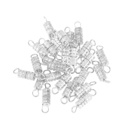 DOITOOL 20 Stück Teiliges Kupfer Schraubverschluss Schmuckverschluss für Halsketten und Armbänder Silberfarbene Zylinderverschlüsse Langlebige DIY Schmuckverbinder Einfache Montage Sichere DOITOOL 20 Stück Teiliges Kupfer Schraubverschluss Schmuckverschluss für Halsketten und Armbänder Silberfarbene Zylinderverschlüsse Langlebige DIY Schmuckverbinder Einfache Montage Sichere von DOITOOL