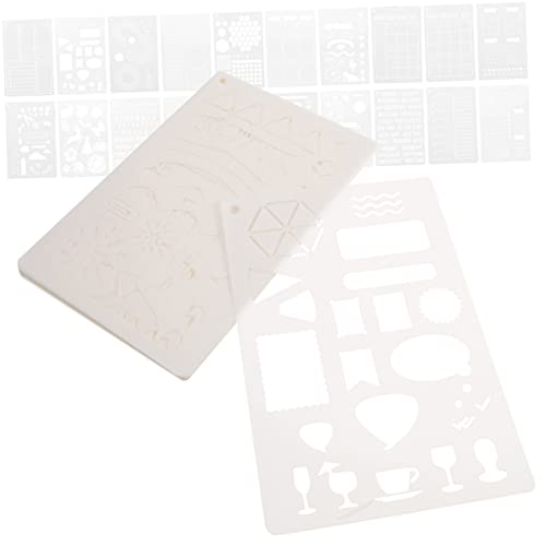 DOITOOL 20 Stück Teiliges Malschablonen Pet Wiederverwendbare Schablonen für Diy Handwerk Journals und Scrapbooking für Wand und Holzdekoration von DOITOOL