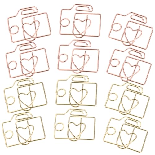 DOITOOL 20 Stück Teiliges Metallklammern Kleine Kreative Büroklammern Stabile Heftklammern für Dateien Fotos Briefe Praktische Niedliche Clips in Gold und Roségold DOITOOL 20 Stück Teiliges Metallklammern Kleine Kreative Büroklammern Stabile Heftklammern für Dateien Fotos Briefe Praktische Niedliche Clips in Gold und Roségold von DOITOOL