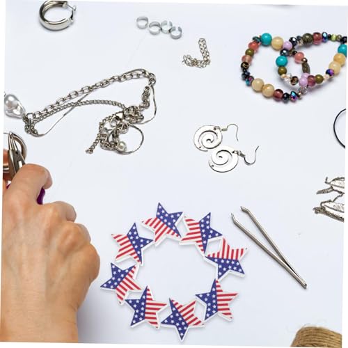 DOITOOL 20 Stück Teiliges Natürliche Holzperlen mit Patriotischem Stern Design Lose Spacer Beads für Schmuckherstellung und DIY Halsketten Armbänder Geeignet für Amerikanische Flaggen DOITOOL 20 Stück Teiliges Natürliche Holzperlen mit Patriotischem Stern Design Lose Spacer Beads für Schmuckherstellung und DIY Halsketten Armbänder Geeignet für Amerikanische Flaggen von DOITOOL