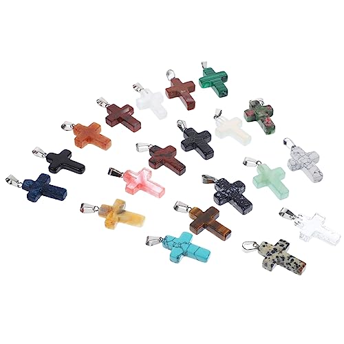 DOITOOL 20 Stück Teiliges Natürliche Kreuz Perlen Edelstein Vielseitige DIY Schmuckperlen für Armbänder und Anhänger Glänzende Bastelperlen für Kreative Schmuckherstellung DOITOOL 20 Stück Teiliges Natürliche Kreuz Perlen Edelstein Vielseitige DIY Schmuckperlen für Armbänder und Anhänger Glänzende Bastelperlen für Kreative Schmuckherstellung von DOITOOL