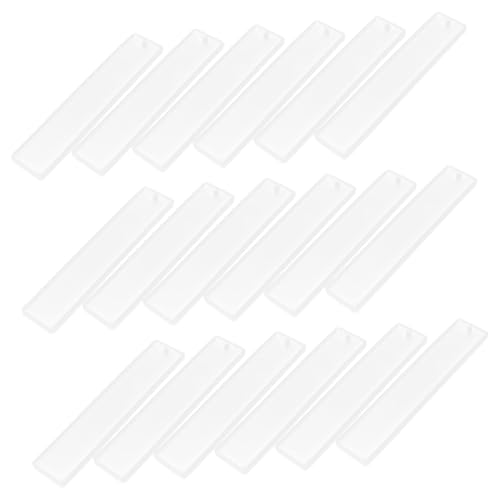 DOITOOL 20 Stück Teiliges Silikon Lesezeichen-form Rechteckige Epoxidharz Gießform Wiederverwendbar Einfaches Entformen Für Schmuck DIY Bastelbedarf Zuhause Schule Büro von DOITOOL