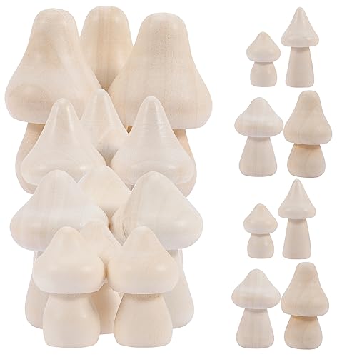 DOITOOL 20 Stück Teiliges Unbemalte Holzpilze für Diy Projekte Natürliche Mini Holzfiguren Basteln für Kinderaktivitäten DOITOOL 20 Stück Teiliges Unbemalte Holzpilze für Diy Projekte Natürliche Mini Holzfiguren Basteln für Kinderaktivitäten von DOITOOL