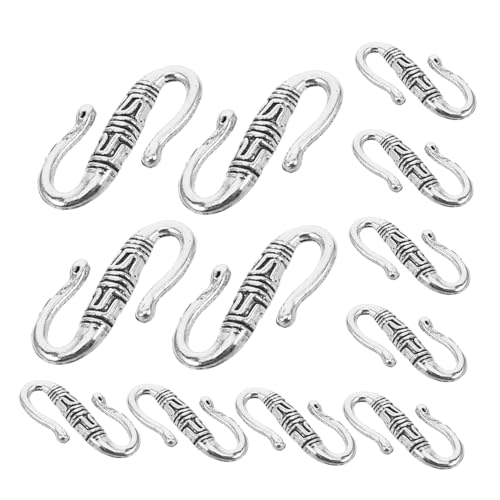 DOITOOL 20 Stück Tibetischer Silberlegierungs S Hakenverschluss Retro Legierung Langlebig Leichter Schmuckverschluss für DIY Armband Kette Verbinder von DOITOOL