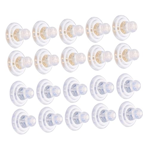 DOITOOL 20 Stück Transparente Silikon Ohrring-verschlüsse mit Weichem Ohrstöpsel Hypoallergen Komfortabel Sicherer Halt Schmuckzubehör für DIY Ohrschmuck Herstellung Gold Weißgold DOITOOL 20 Stück Transparente Silikon Ohrring-verschlüsse mit Weichem Ohrstöpsel Hypoallergen Komfortabel Sicherer Halt Schmuckzubehör für DIY Ohrschmuck Herstellung Gold Weißgold von DOITOOL