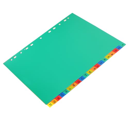 DOITOOL 20 Stück Trennblätter für Ordner Farbige Registerkarten aus Abnehmbare Fächermappen für Effiziente Dokumentenorganisation für Büro und Zuhause DOITOOL 20 Stück Trennblätter für Ordner Farbige Registerkarten aus Abnehmbare Fächermappen für Effiziente Dokumentenorganisation für Büro und Zuhause von DOITOOL