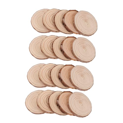 DOITOOL 20 Stück Unvollendete Holzscheiben Rund für Bastelprojekte Naturholz Kreise für Diy Rustikale Hochzeits und Weihnachtsdekoration Kreative Malunterlage DOITOOL 20 Stück Unvollendete Holzscheiben Rund für Bastelprojekte Naturholz Kreise für Diy Rustikale Hochzeits und Weihnachtsdekoration Kreative Malunterlage von DOITOOL
