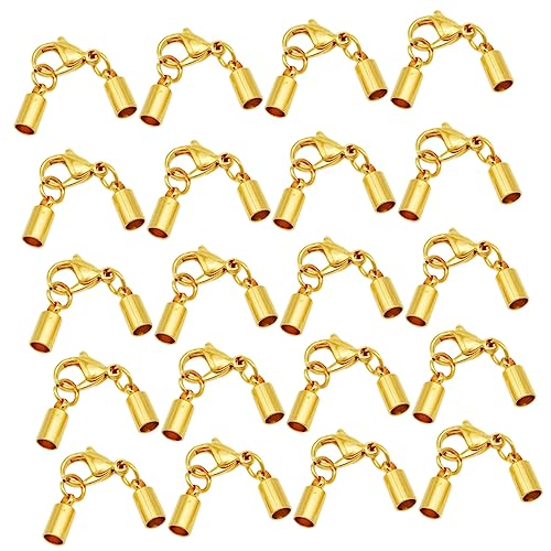DOITOOL 20 Stück Verschlüsse für Lederbänder Multifunktionale Schmuckverschluss Klemmen für Armbänder und Einfach zu Bedienender Karabiner DOITOOL 20 Stück Verschlüsse für Lederbänder Multifunktionale Schmuckverschluss Klemmen für Armbänder und Einfach zu Bedienender Karabiner von DOITOOL