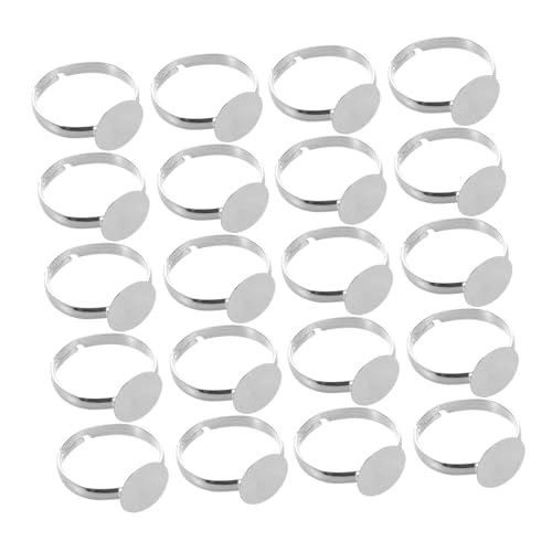 DOITOOL 20 Stück Verstellbare Ring Rohlinge Zur Schmuckherstellung Runde Ringfassung Verstellbare Ringrohlinge Ringrohlinge Basen Rohlinge Für Harzringe Rohlinge Aus Eisen Silber DOITOOL 20 Stück Verstellbare Ring Rohlinge Zur Schmuckherstellung Runde Ringfassung Verstellbare Ringrohlinge Ringrohlinge Basen Rohlinge Für Harzringe Rohlinge Aus Eisen Silber von DOITOOL