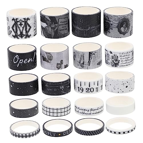 DOITOOL 20 Stück Vintage Washi Tapes Dekorative Klebebänder für Scrapbooking Diy Hand Accounts Notizbücher und Journaling Hochwertige Selbstklebende Aufkleber für Projekte von DOITOOL