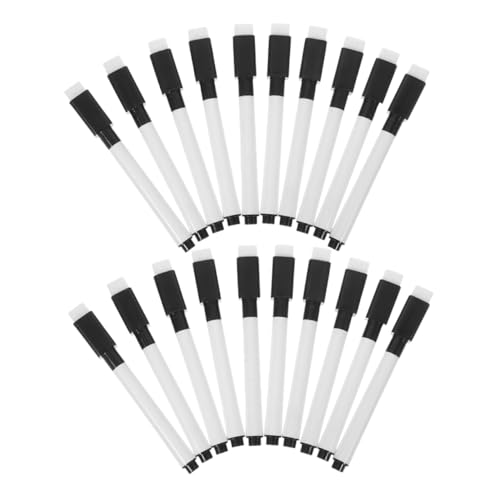 DOITOOL 20 Stück Whiteboard Marker Mit Schwarzem Kern Und Wasserbasis Löschbar Mit Radiergummi Trockenlöschmarker Whiteboard Marker Trockenlöschstifte Kunststoff DOITOOL 20 Stück Whiteboard Marker Mit Schwarzem Kern Und Wasserbasis Löschbar Mit Radiergummi Trockenlöschmarker Whiteboard Marker Trockenlöschstifte Kunststoff von DOITOOL