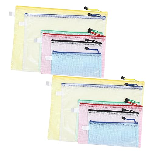 DOITOOL 20 Stück Zipper Datei Taschen Dokumenten Organizer Wasserdichte Datei Pouches für Schule und Büro für Stifte Notizen und von DOITOOL
