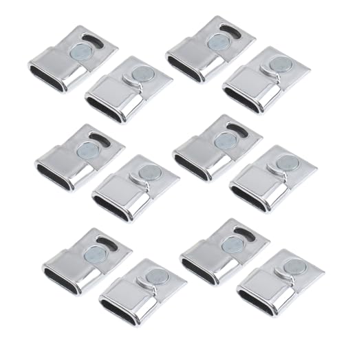 DOITOOL 20 Stück Zubehör Zur Schmuckherstellung Schließe Kabel Schmuckkordelverbinder Magnetverschlüsse Armbandverbinder Silver von DOITOOL