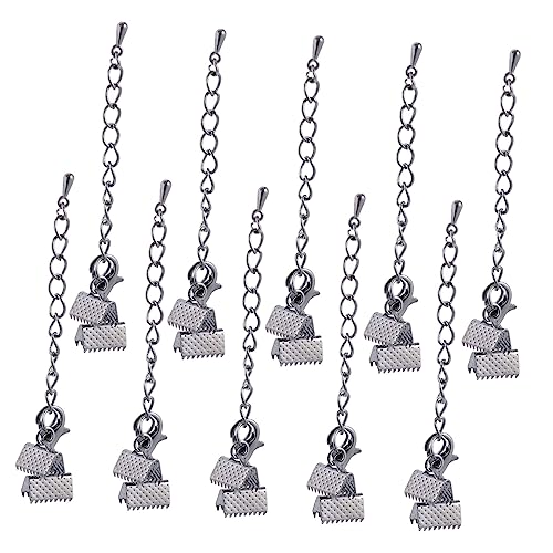 DOITOOL 20 Stück Zubehör zur Schmuckherstellung Kabel Kordelende Schnur endet Crimpen Ketten zur Schmuckherstellung Bügelschnallen aus Eisen strukturierte Crimp-Enden Black DOITOOL 20 Stück Zubehör zur Schmuckherstellung Kabel Kordelende Schnur endet Crimpen Ketten zur Schmuckherstellung Bügelschnallen aus Eisen strukturierte Crimp-Enden Black von DOITOOL