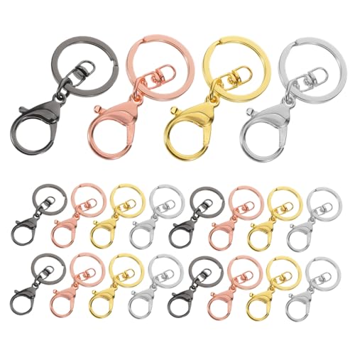DOITOOL 20 Stück multifunktionaler Schlüsselanhänger schlüsselhaken mit d-ringfedern Krallenverschluss Schmuck Hummer-Schlüsselanhänger Auslöserhaken für Lanyard Schmuckverschluss Metall DOITOOL 20 Stück multifunktionaler Schlüsselanhänger schlüsselhaken mit d-ringfedern Krallenverschluss Schmuck Hummer-Schlüsselanhänger Auslöserhaken für Lanyard Schmuckverschluss Metall von DOITOOL