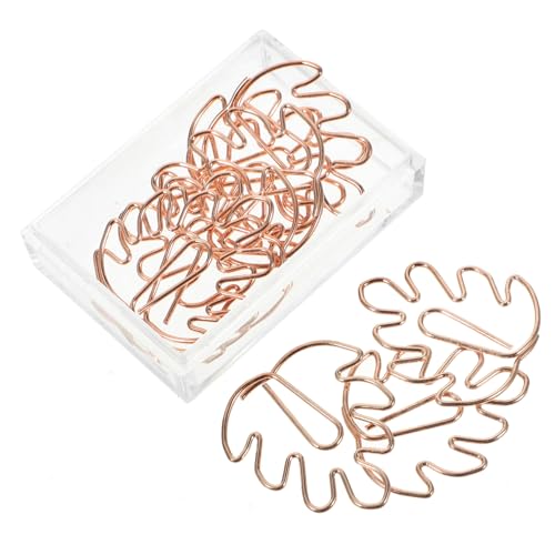DOITOOL 20 Stück süße Büroklammern dekorative Büroklammern ordner Büroklammer fürs Büro Büroklammern für Akte studentische Büroklammer Dekorative Papierklamme Dokumentclips Eisen Golden von DOITOOL