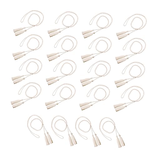 DOITOOL 20 Stücke Quaste Hilfs Materialien Zu Home Office Decor Vorhang Die Raffhalter Seil Fringe Quasten Weiß von DOITOOL