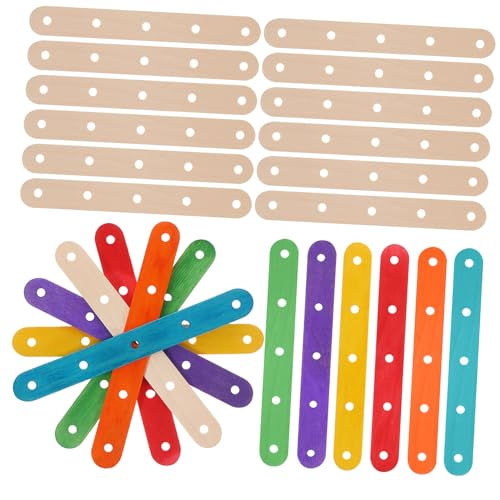 DOITOOL 200 Stk. Teiliges Bunte Holzstäbchen mit Löchern Dicke Popsicle Craft Sticks Leichte Bastelhölzer für DIY Kunstprojekte und Partydeko für Kreative Bastelarbeiten DOITOOL 200 Stk. Teiliges Bunte Holzstäbchen mit Löchern Dicke Popsicle Craft Sticks Leichte Bastelhölzer für DIY Kunstprojekte und Partydeko für Kreative Bastelarbeiten von DOITOOL