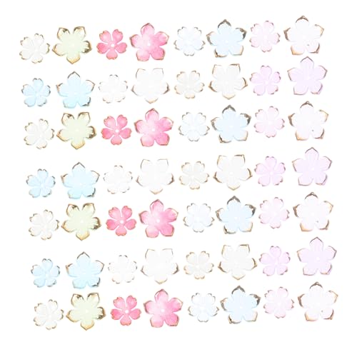 DOITOOL 200 Stück Acryl Blumen Perlenkappen mit Farbverlauf Blüten Charms für DIY Schmuckherstellung Schmuckzubehör für Halsketten Armbänder Ohrringe und Braut Haarclips von DOITOOL