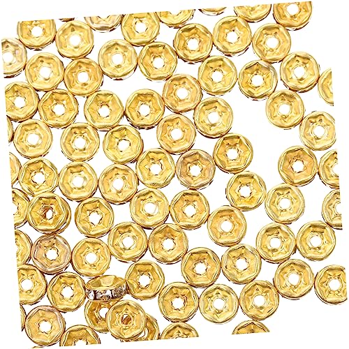 DOITOOL 200 Stück Bohrperlen Facettierte Perlen Für Selbstgemachten Schmuck Galvanisierte Perlen Abstandshalter Für Schmuckherstellung Charms Kleine Große Zahlenteiler Runde Perlen von DOITOOL