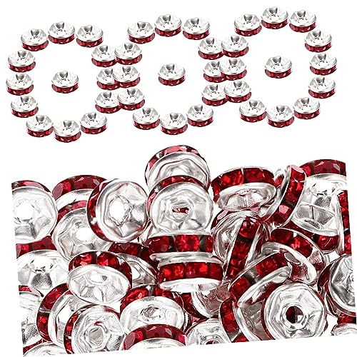 DOITOOL 200 Stück Bohrperlen Zum Basteln Von Accessoires Trendige Bastel Charms Strasssteine Halbperlen Halsketten Lila Flach Metallisch Goldfarben Abstandsperlen Schmuck Für von DOITOOL