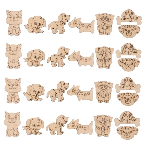 DOITOOL 200 Stück DIY Holz Tierformen Unlackierte Holzscheiben Katzen Hunde für Basteln und Malen Glatte Oberfläche Langlebige Natürliche Holzornamente für Wohn Klassenraumdekoration DOITOOL 200 Stück DIY Holz Tierformen Unlackierte Holzscheiben Katzen Hunde für Basteln und Malen Glatte Oberfläche Langlebige Natürliche Holzornamente für Wohn Klassenraumdekoration von DOITOOL