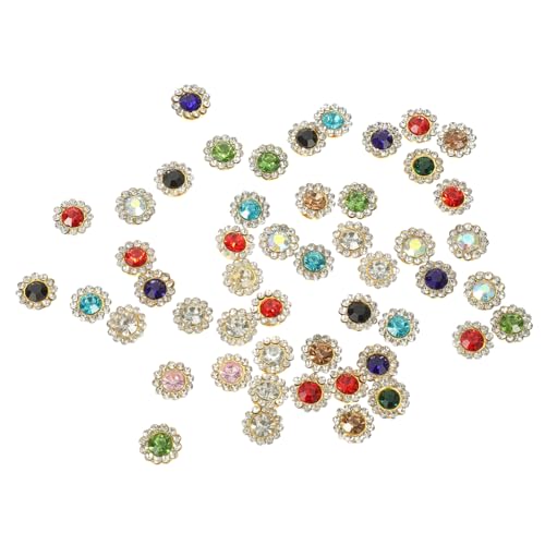 DOITOOL 200 Stück Diy Strasssteine für Haarschmuck Blumen Rhinestones Mischfarben für Nähprojekte Bastelarbeiten und Haarschleifen Dekorationen von DOITOOL